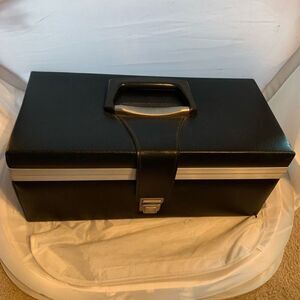 30 Cassette Tape Black Faux Leather Case